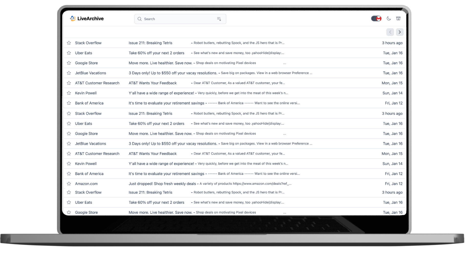 Access emails during outages