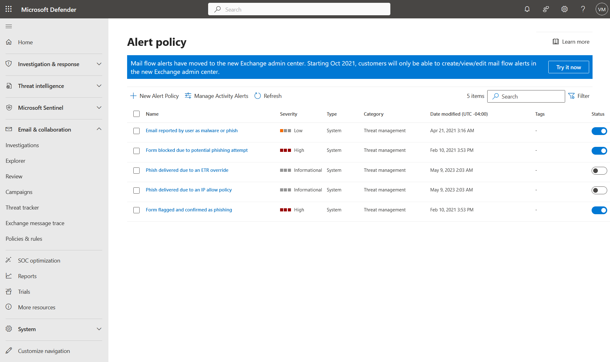 Configuring Microsoft365 with ExchangeDefender