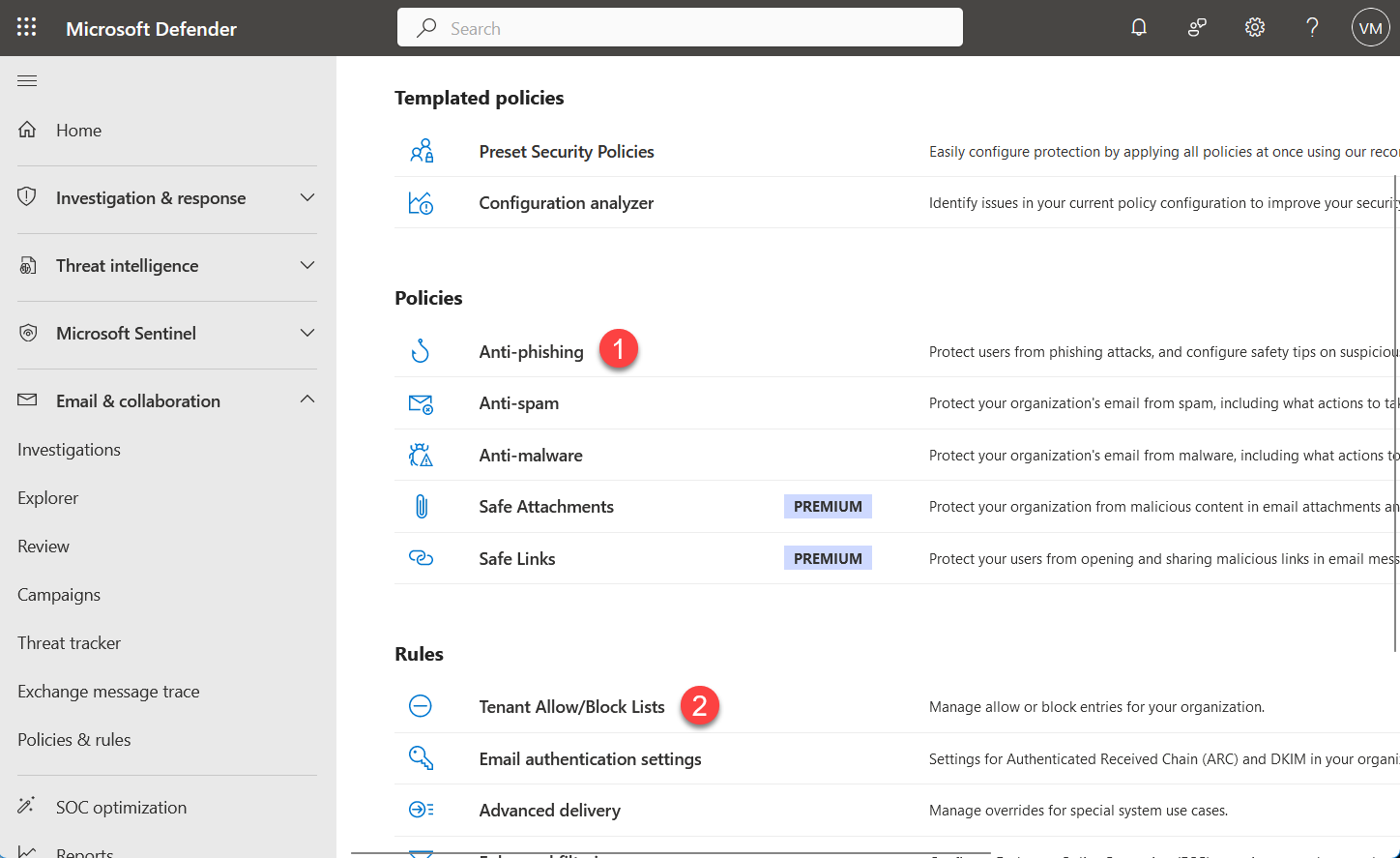 Configuring Microsoft365 with ExchangeDefender