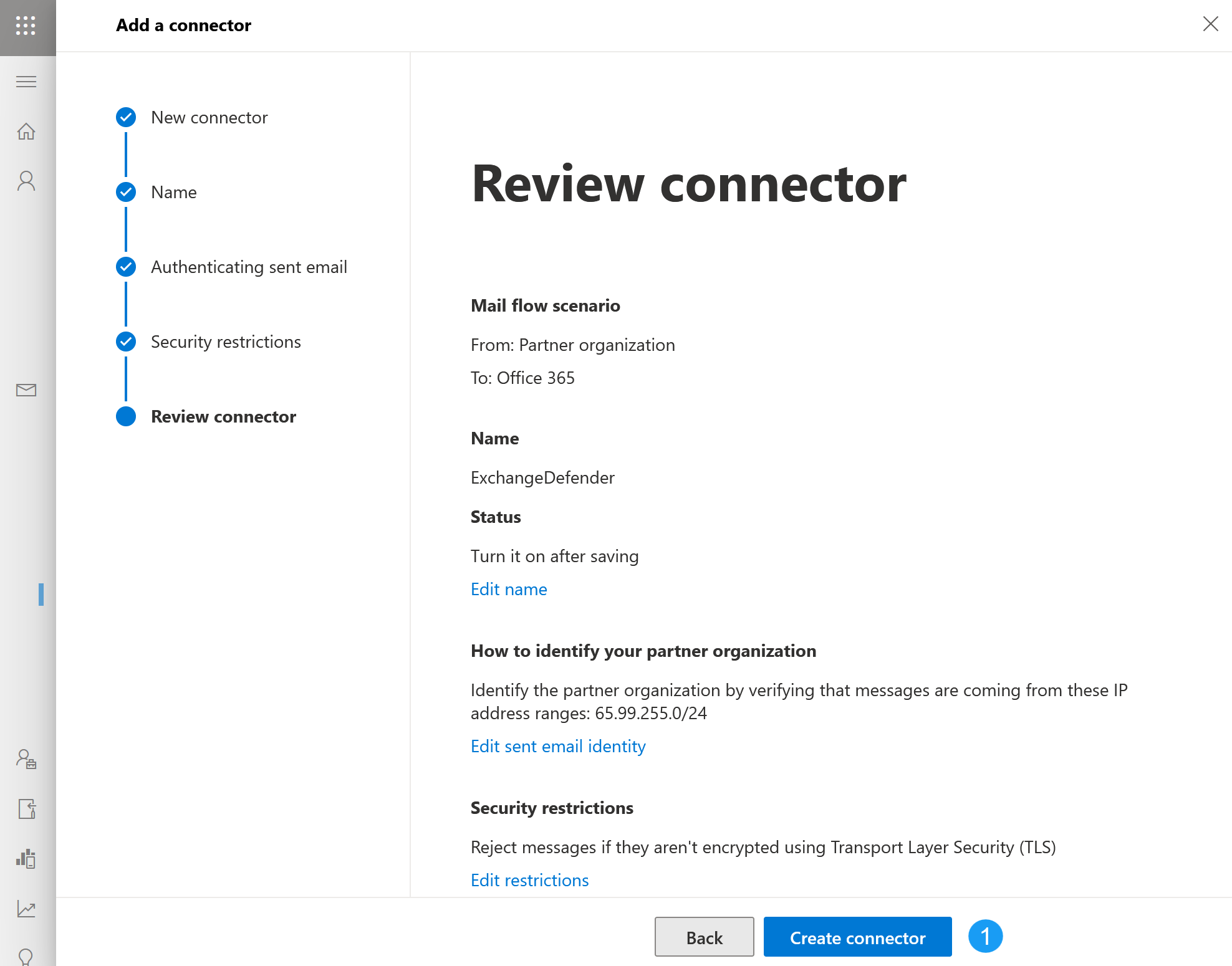 Configuring Microsoft365 with ExchangeDefender