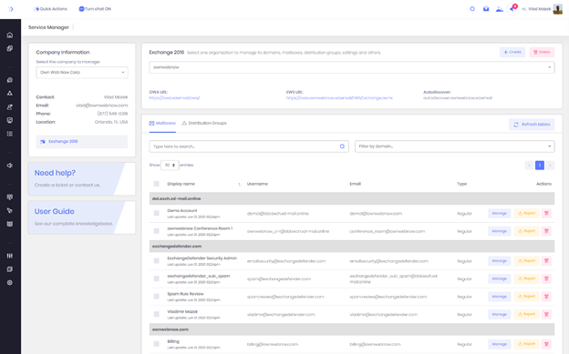 ExchangeDefender Exchange Setup