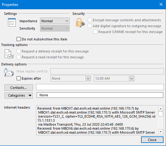Analyzing SMTP Mail Headers